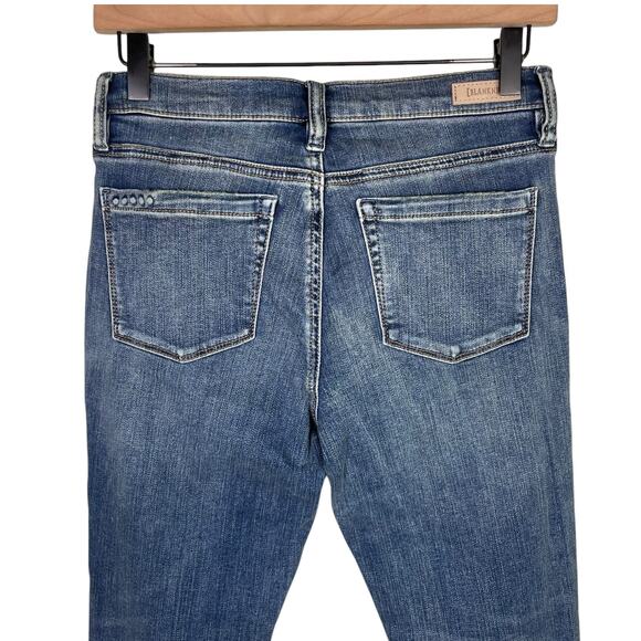 Blank NYC 28 Reade Crop Blue Medium Wash Denim Mid Rise Skinny Jeans Pockets - Picture 4 of 7